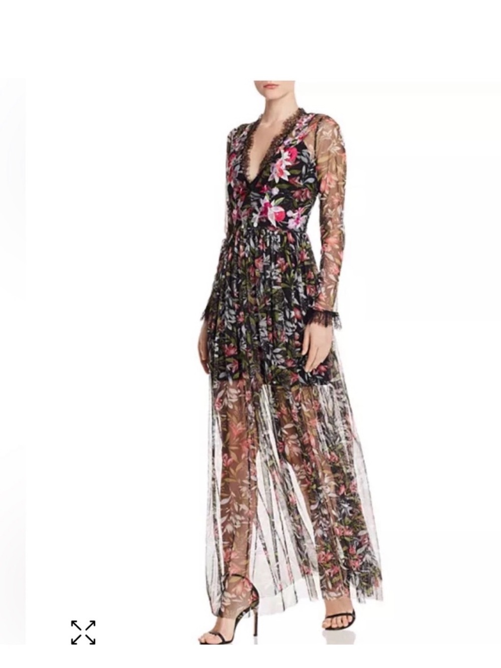 French Connection sheer maxi dress